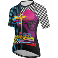 AliExpress 2024 Summer mountain bike shirts bicycle Fun patterned Cycling clothing Women's