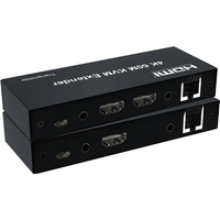 4K 120M HDMI KVM Extender 60M over RJ45 Ethernet Cat6e/6 cable HDMI USB Extender Transmitter Receiver kit Support Mouse Keyboard