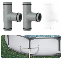 Pool Hose Connector 32mm T Shaped Swimming Pool Filter Pump Pipe Joint Pool Accessories Universal Pool 1.25in Pipe Connector