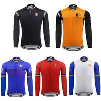 AliExpress DOWNORUP ITALIA FRANCE HOLLAND Retro Cycling Jersey Long Sleeve Winter Fleece And No Fleece Classic Bike Clothing Maillot Ciclismo