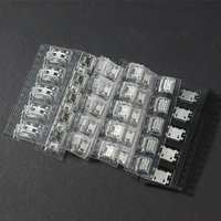 60pcs Socket Connector 5Pin Micro USB Socket Connectors Assortment Set 12 Models SMD DIP Electronics Kit