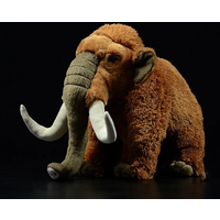 33cm Simulation Mammoth Doll Mammoth Lifelike Soft Stuffed Plush Toy Mammuthus Primigenius Animals Model Kids Christmas Gifts