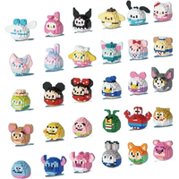Disney Stitch LinaBell Hello Kitty Sanrio Building Blocks Damo Egg Cartoon Figrues Bricks Children's Assembly Toys Model Gift
