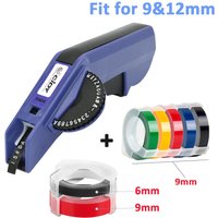 Cidy 1540B label maker manual add 7 tape for 9/12 mm 3D Embossing replacement for Dymo label printer 12965 1610 Motex E5500 E101