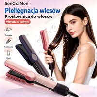 SenCiciMen – urządzenie 2 w 1: prostownica i suszarka do włosów z funkcją jonizacji, zapewniająca mniej puszących się włosów, lśniący i gładki wygląd, idealne do stylizacji. Efekty porównywalne z