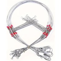 Fishing Tackle Leaders,Hi-Low Rig,Double Arms Saltwater Stainless Steel Leader with Swivels,High-Strength Fish Wire