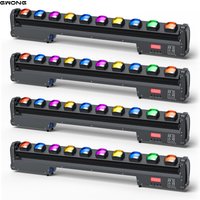 Gwong 4Pcs 250W RGBW Beam Wall Washer Light 4 IN 1 Wall Washing Rotatable Lamp Stage Swing Dot Light for Party Concert Disco DJ