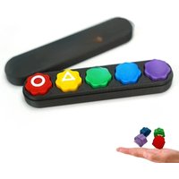 Traditional Play Game Fun Gonggi Jack Stone Pebbles Set Hand Eye Coordination Training Toy Gong Gi Set for Board Game Party Game