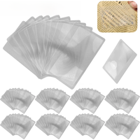 100-10PCS 3 X Loupe magnifier Fresnel lens Magnifying Glasses Light Transparent Pocket Credit Card For Animal Spider Insect Box