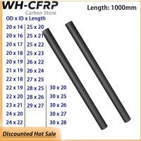 Carbon Fiber Tube 20mm 25mm 30mm OD 1000mm Length 3K Twill Matte High Strength Lightweight for Drone RC Car Frame Robot Arm Phot