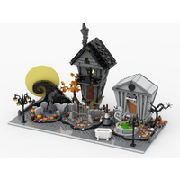 616PCS MOC Modular Display for Set 21351 - Tim Burton's The Nightmare Before Christmas Model Building Blocks Stacking Bricks