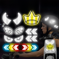 AliExpress NONE Reflective sticker car motorcycle electric vehicle warning body scratches decoration helmet bicycle sticker luminous