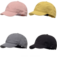 Solid Color Short-brim Adjustable Sunshade Baseball Cap Men's and Women's Spring and Summer Sunscreen Soft Top Cap