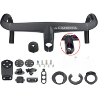 AliExpress NONE New Racing Road Bike matt UD Full Carbon Fibre Handlebar Stem Integrated carbon Internal Cable 380-440*70-120mm Included stents