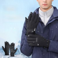 AliExpress NONE Outdoor Winter Cycling Skiing Gloves Black Waterproof Warm Touchscreen Anti-slip Mountaineering Motorcycle Ski Gloves
