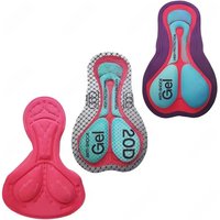 AliExpress NONE Women Cycling Gel Pad 9D Shockproof Pink Cushioned Pad Breathable Hole Riding Base Cushion 12D 19D 20D Moto Silicone Gel Pad