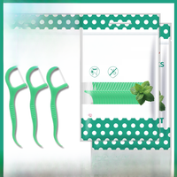 300pcs Mint Adult Dental Floss Sticks - Ultra-Fine Flosser Home Set - Portable Toothpick Thread Dental Floss Box