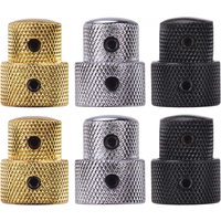 2 Sets Dual Concentric Stacked Control Knobs for Electric Bass Guitars Guitar Knob Accessories Black/Gold/Silver Colors
