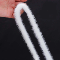 1m Faux Fur Ribbon Tapes DIY Apparel Sewing Fluffy Trim Fabric Sewing Stage Costume Plush Artificial Fur Stripe Decoration