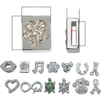 10pc/lot 8MM DIY Dog Flower star Slide Charm Fit For 8mm Leather Bracelet Straps Necklace Fashion Jewelrys Making