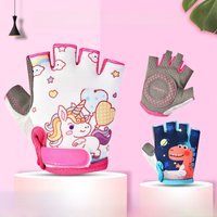 AliExpress NONE Children's Sports Fingerless Gloves Bicycle Boy Girl Cycling Anti-Wear Kids Roller Skating Training Exercise Protection Gloves