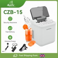 Alpicool CZB-15 Portable Ice Maker: 24lbs/Day, 7-Min Smart Ice, Car & Home Use w/ Auto Alerts