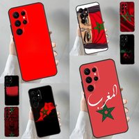 Morocco Flag Moroccan Case For Samsung Galaxy S23 S22 Plus Ultra S21 S20 FE S8 S9 S10 Note10 Note 20 Ultra Cover