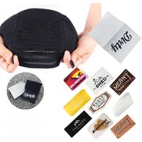 Plussign Knit Labels With Own Logo Or Name Woven Custom Hair Tags For Wigs ,Wig Grip, And Wig Caps Sewing Wig Lables Cloth Tag