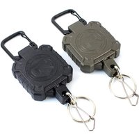 Multi Function Anti-Loss Retractable Tool Sling Telescopic Key Chain Long Steel Wire Rope High Resilience Military Gun Rope