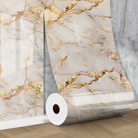 1 roll of imitation ceramic tile waterproof self-adhesive marble PVC wall sticker living room bedroom decoration sticker