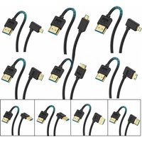 Silicone 8K HDMI Micro Mini to HDMI 2.1 Cable Ultra High Speed HDMI Cord 48Gbps Support 8K@60Hz 4K@120Hz eARC HDR10 HDCP 2.2 2.3