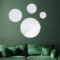 10-30cm Round Mirror Stickers Self Adhesive Bedroom Ornament 3D Acrylic Mirror Wall Decals Decoration DIY Small Circle Sticker