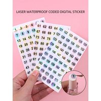 1 Sheet(1-180) Laser Number Sticker Label For Nail Polish Color Tips Display Marking Stickers Numbers Guide DIY Manicure Tools