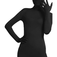 Mens Women Unisex Full Body Tights Suit Spandex Stretchy Black Cosplay Costume D