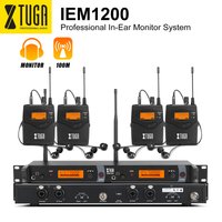 In Ear Monitor Wireless System IEM1200 UHF Stereo LED Display USB Multi-Bodypack for Stage Performance Concert Monitoring System