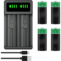 LR1 N Size Battery OR LED USB Dual Charger for Camera,Video Game Controllers,Bluetooth Headsets,Glucose,Blood Monitors