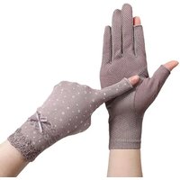 AliExpress Women Sunscreen Gloves Female Summer Spring Sun Protection Gloves Cycling Driving Running Thin Elastic Anti-UV Mittens