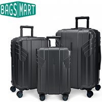 BAGSMART 3PCS Luggage Set with TSA Lock Hard Shell Spinner Suitcases Lightweight Durable Family Travel Luggage 20 24 28 Inch