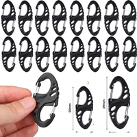 1/3/5pcs Mini Carabiner S Shape Snap Clip for Key Chain Outdoor Camping Backpack Climbing Paracord Survival Gear Buckles Kits