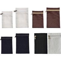 2 Pieces Canvas Sew in Zipper Pocket Hidden Security Inner Pocket for Jackets Coats Sweatshirts,DIY Easy Install Clothing Inside