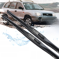 2x For Hyundai Santa Fe Classic MK1 SM 2001~2006 Accessories Front Rear Set Wipers Blades Brushes Window Rubber Cleaning J Hook