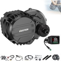 Varstrom VSM01 48V 36V 750W Mittelmotor mit Drehmomentsensor Max 130Nm Drehmoment, 43KM/H Höchstgeschw. E-Bike Umbausatz Motor eBike für BB Größe 68-73mm Bike eCity eMTB eCargo
