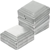 10PCS Square Metal Fence Post Cap Decorative Steel Column Hat 100X100 Traffic Barrier Post Cover Gate Bar Solar Lamp