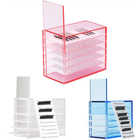 Eyelash Display Rack 5 Layers Acrylic Pallet Lash Holder False Eyelashes Storage Box Eyelash Extensions Makeup Tools Supplies