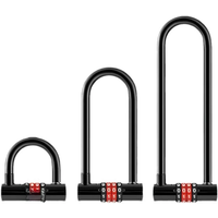 AliExpress NONE Extended U-shaped Anti-theft Combination Lock Double Glass Door Shop Door Padlock Bicycle Lock Bike Accessories Outdoor Sports