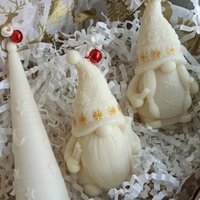 DIY Scented Candle Plaster Resin Ornament Mould Home Decor Crafts 3D Ski Dwarf Candles Silicone Molds Handmade Soap