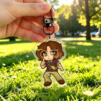 Outlast Trials Amelia Collier Acrylic Keychain Horror Game Double Sided Print Pendant Bag Charm Game Fans Collection Gift