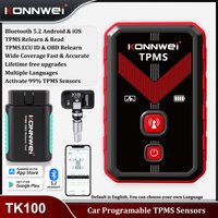 KONNWEI TK100 Car TPMS for German Japan USA cars Programmable Tire Pressure Sensor Tools TPMS Reset Tool Lifetime free upgrades