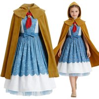 Holly Wheeler Cosplay Costume Dress Hooded Cloak For Kids Girls Roleplay Outfits TV ST Disguise Halloween Carnival Purim Suit