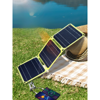 USB+PD solar power bank 5v/9v/12v Photovoltaic panel outdoor camping Portable cell phone charge panels 21w For RV travel Fishing